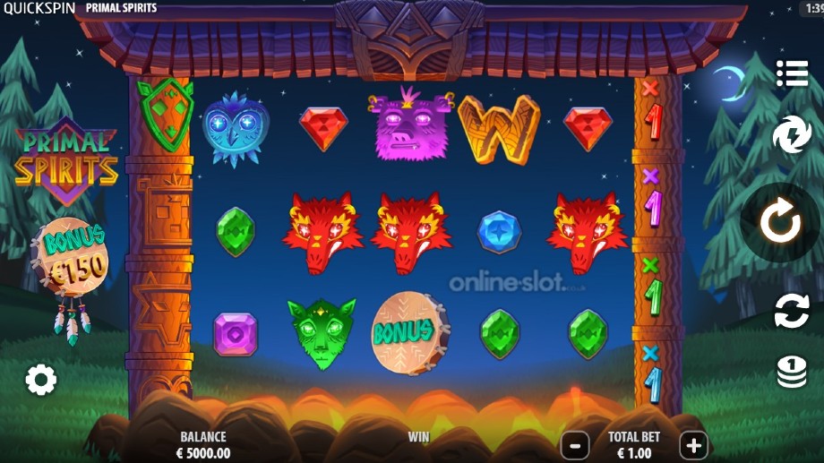primal spirits slot base game