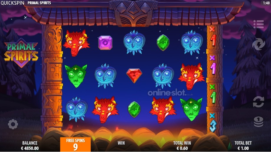 primal spirits slot free spins feature