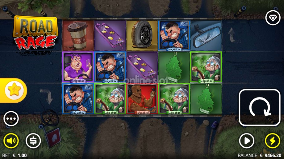 road rage slot base game