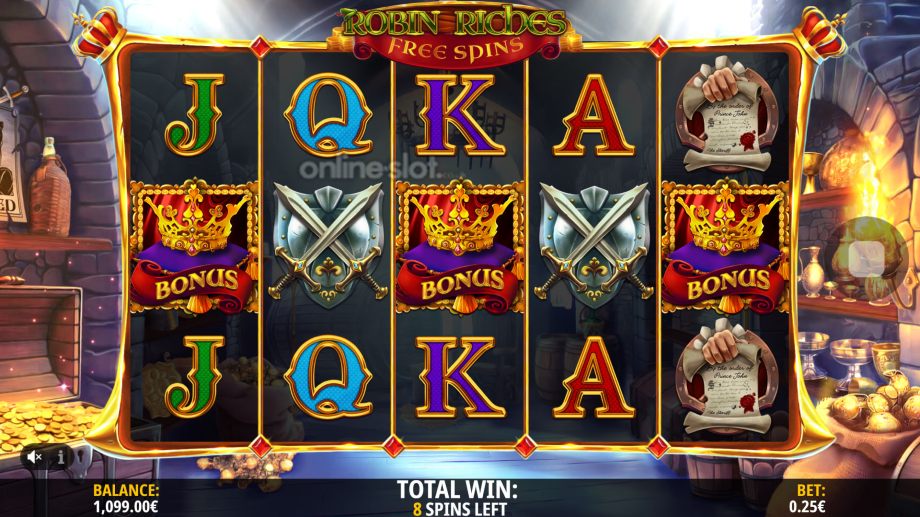 sheriff of nottingham slot free spins feature