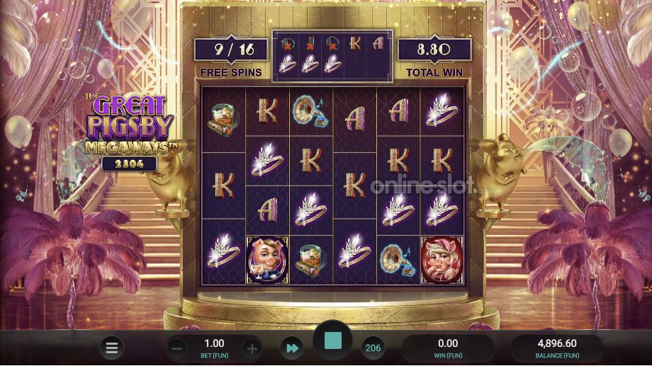 the great pigsby megaways slot free spins feature