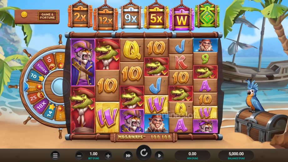 wild buccaneers megaways slot base game