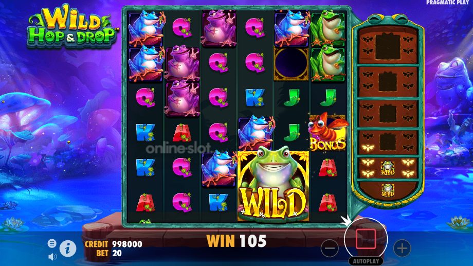 wild hop and drop slot free spins feature
