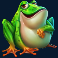 wild hop and drop slot green frog symbol