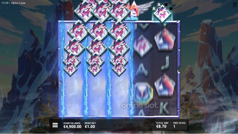 alpha eagle slot free spins feature