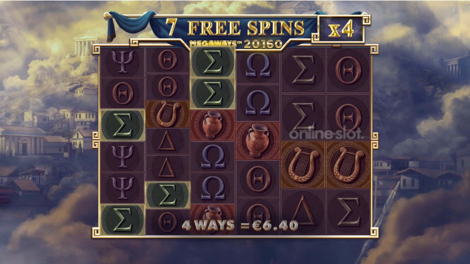 athens megaways slot free spins feature