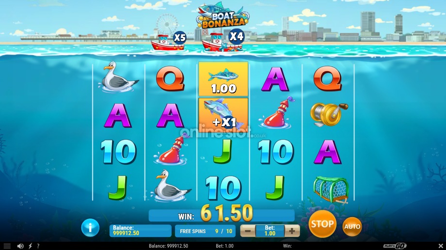 boat bonanza slot free spins feature