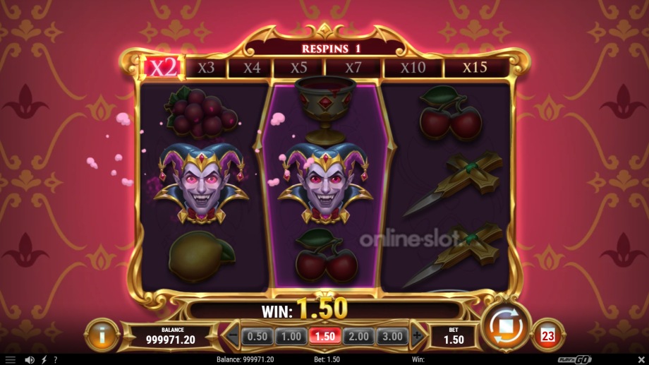 count jokula slot respins of evil feature