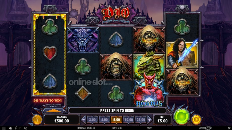 dio killing the dragon slot base game