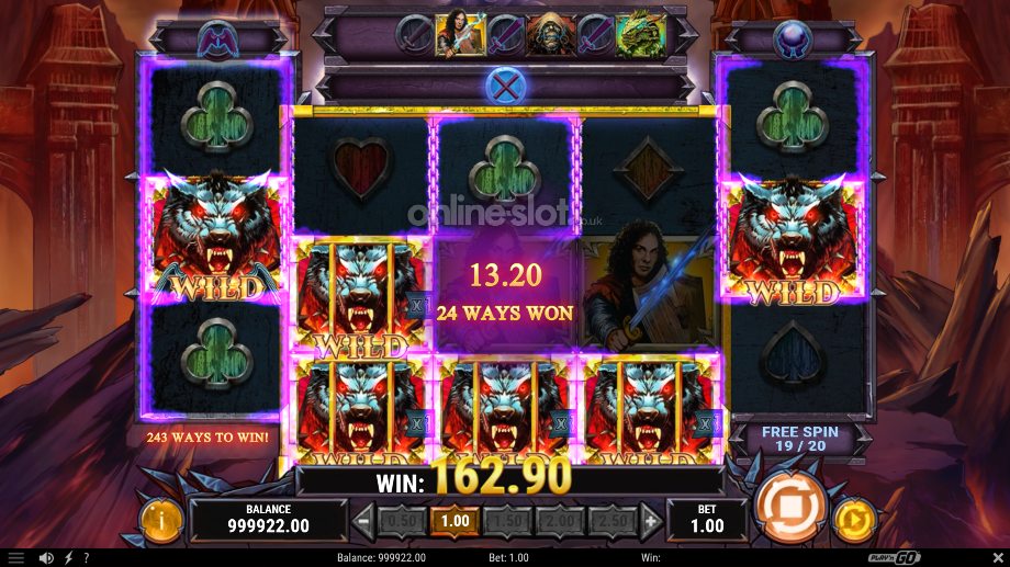 dio killing the dragon slot free spins feature