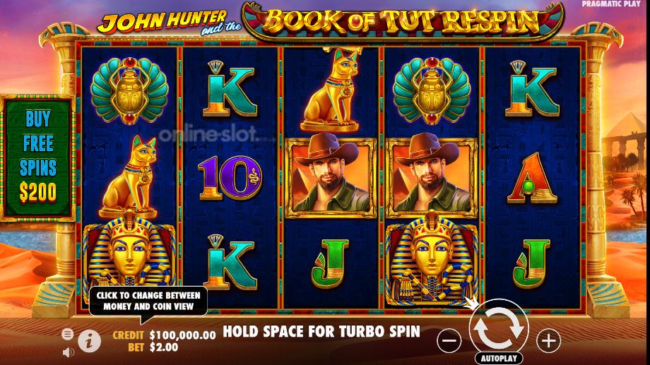 john hunter and the book of tut respin slot base game