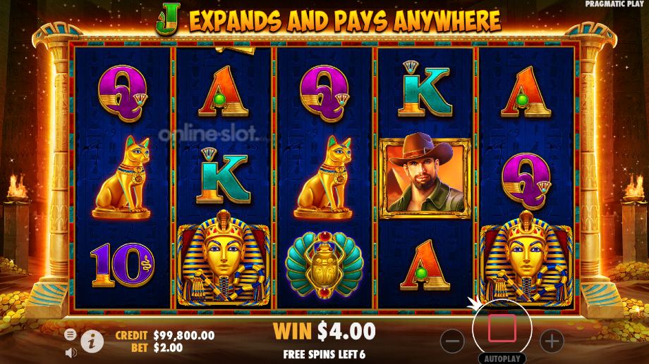 john hunter and the book of tut respin slot free spins feature