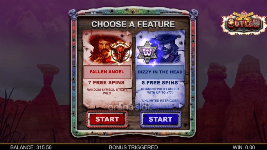 outlaw megaways slot free spins features