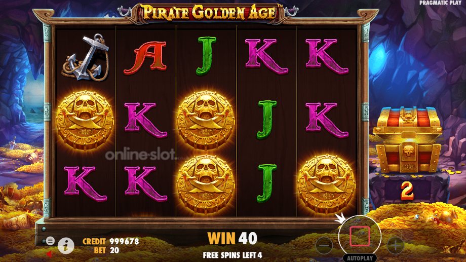 pirate golden age slot free spins feature