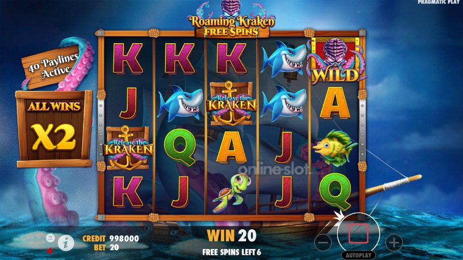 release the kraken slot free spins feature
