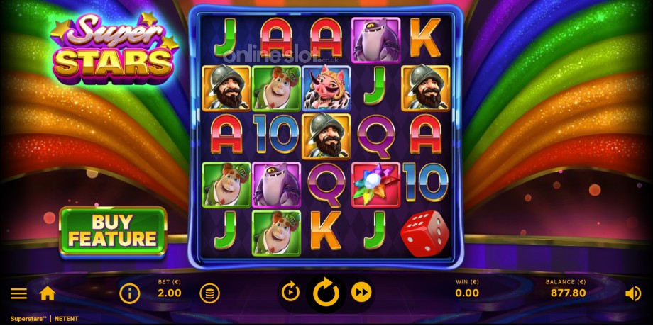 superstars slot base game