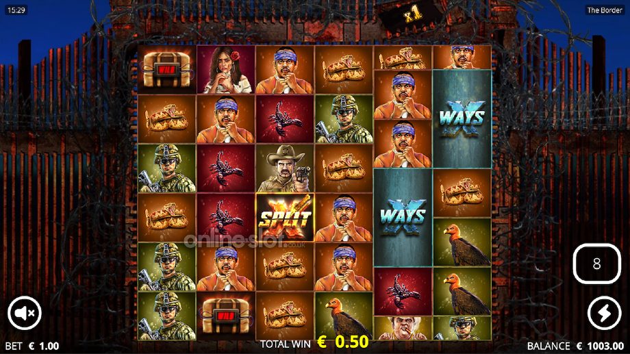 the border slot mule spins feature