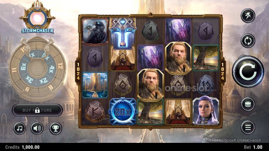 thunderstruck stormchaser slot base game