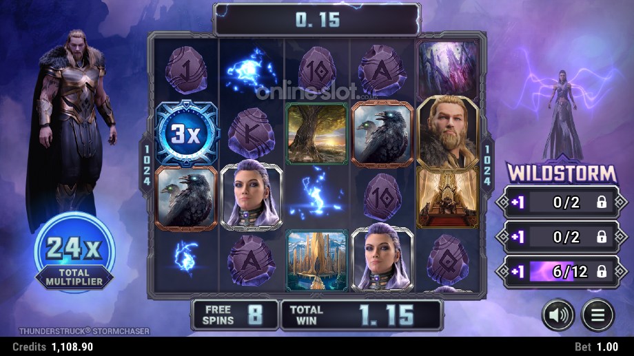 thunderstruck stormchaser slot free spins feature