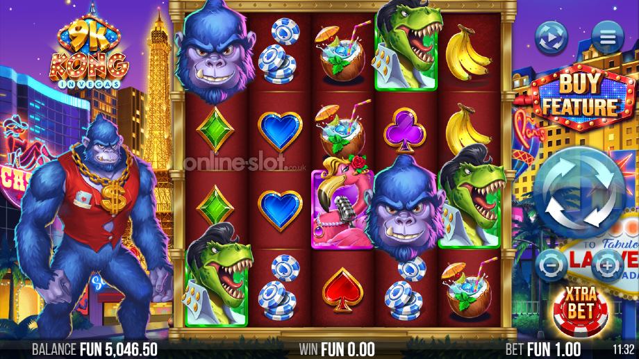9k kong in vegas slot base game
