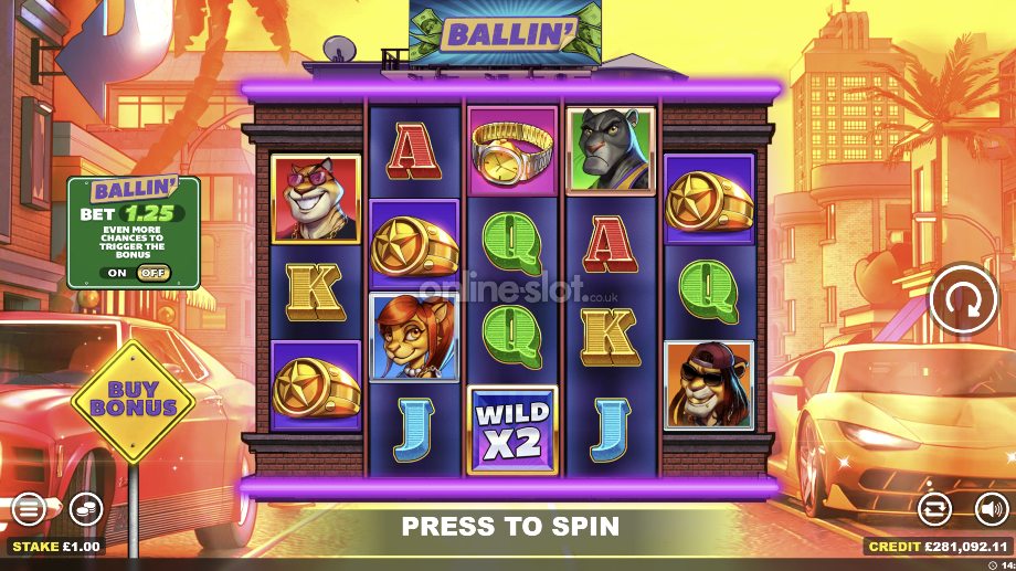 ballin slot base game