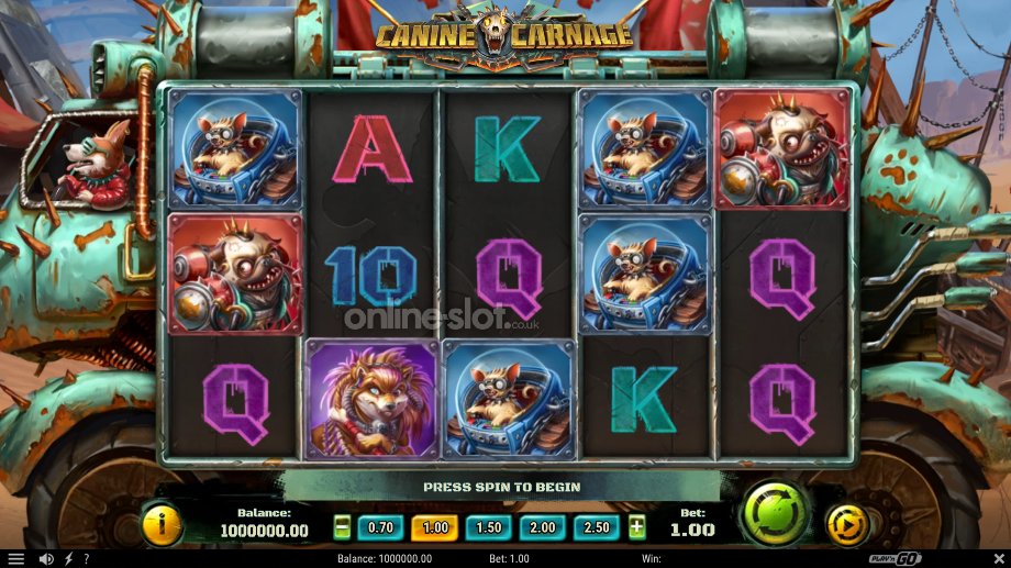 canine carnage slot base game