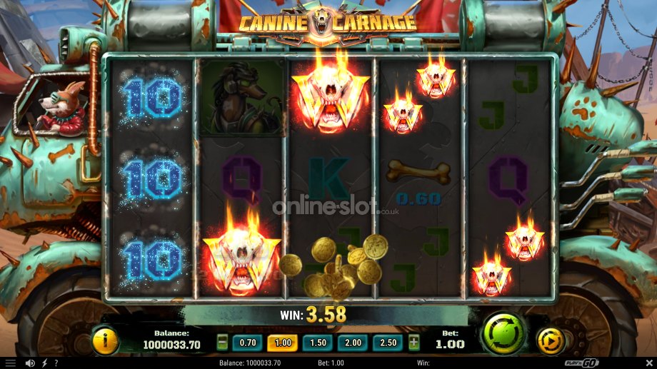 canine carnage slot splitter wild feature