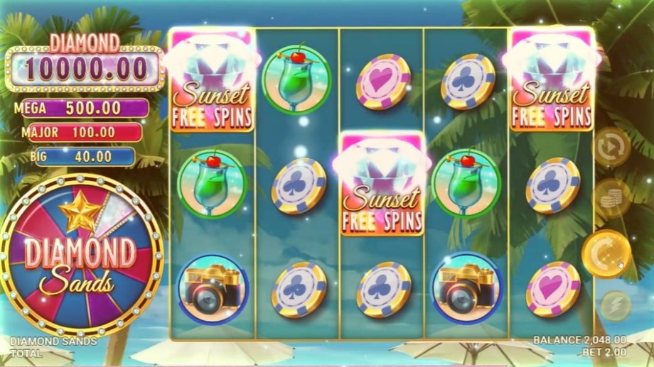 diamond sands slot base game