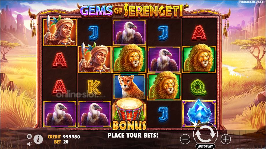 gems of serengeti slot base game
