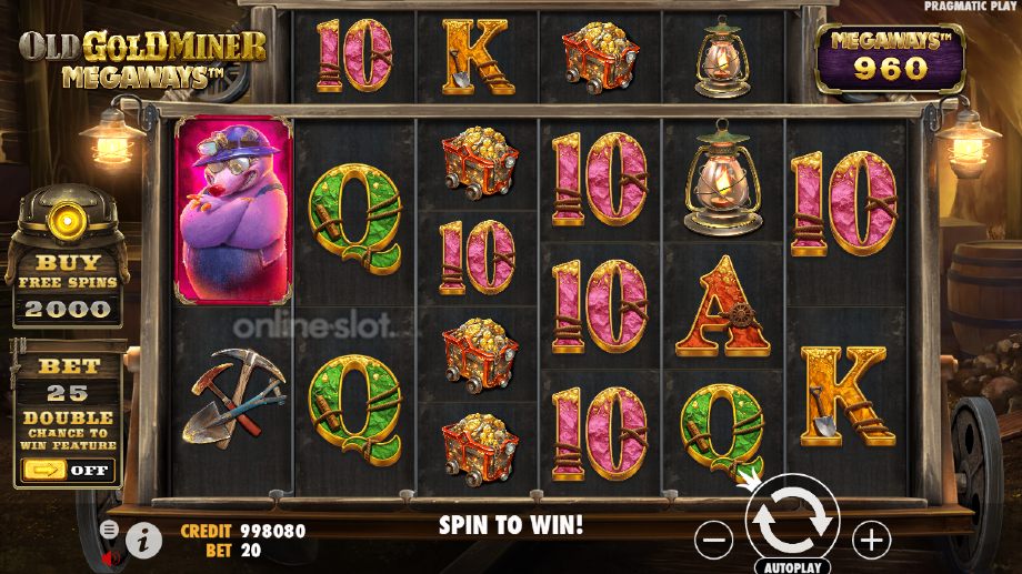 old gold miner megaways slot base game