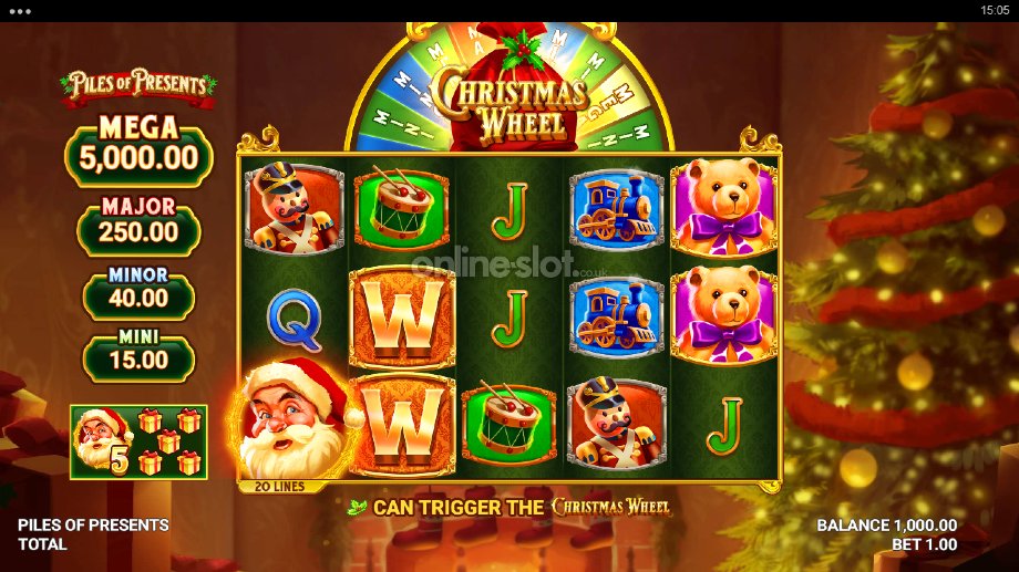piles of presents slot base game