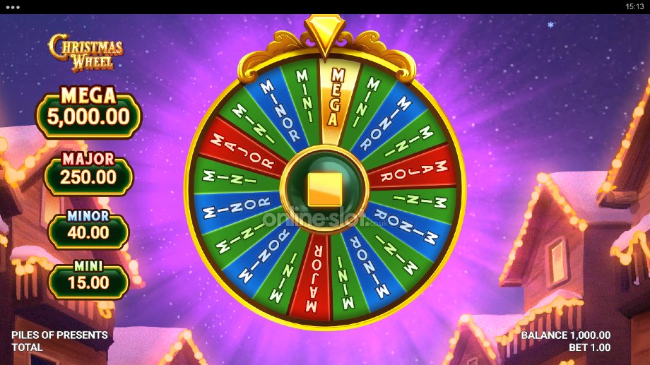 piles of presents slot christmas wheel feature
