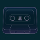 retro tapes slot blank tape symbol