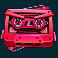retro tapes slot red cassette symbol