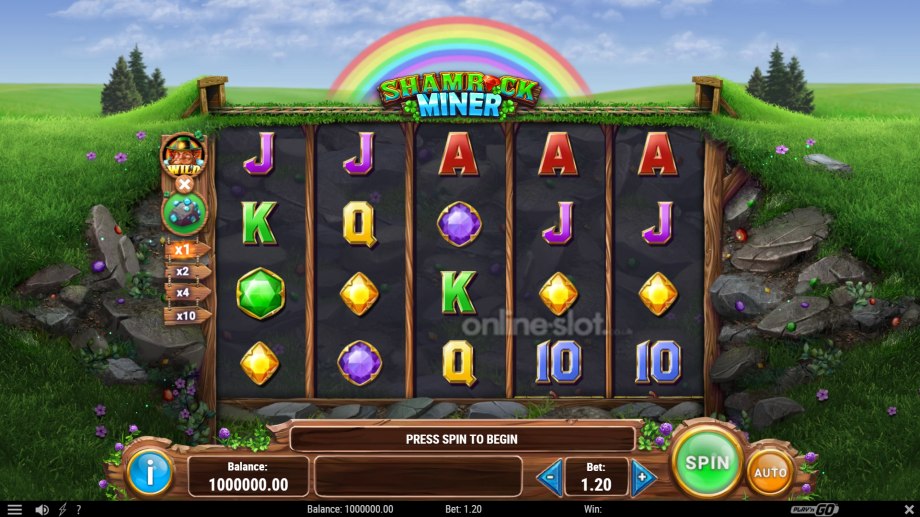 shamrock miner slot base game
