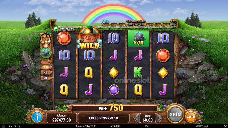 shamrock miner slot free spins feature
