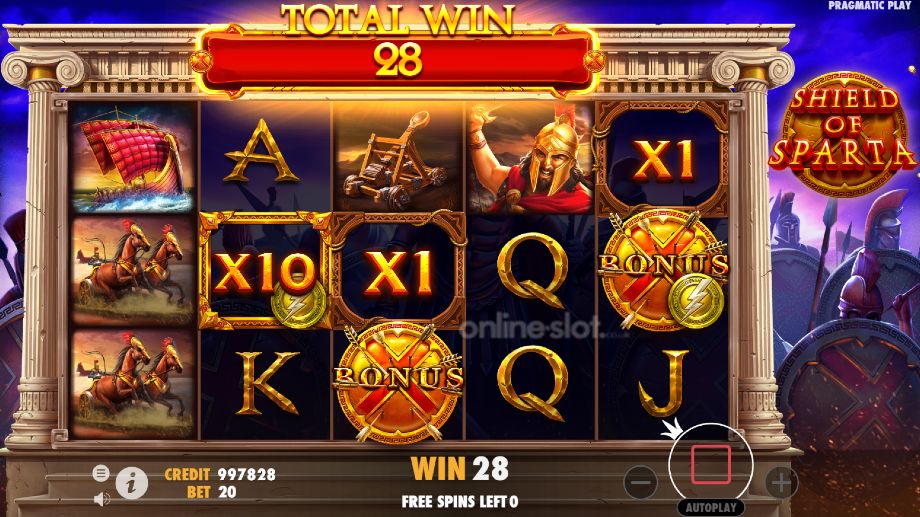 shield of sparta slot free spins feature