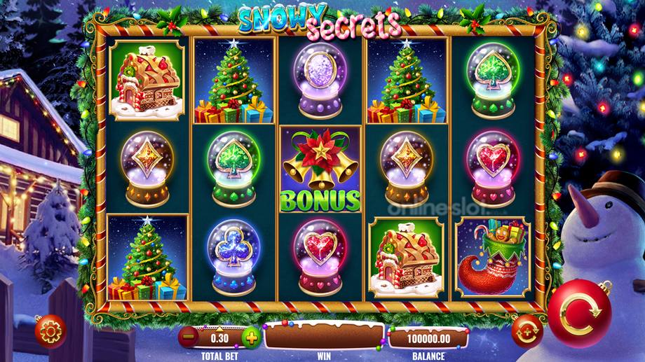 snowy secrets slot base game
