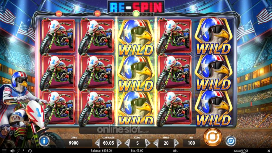 usa flip slot re spin feature