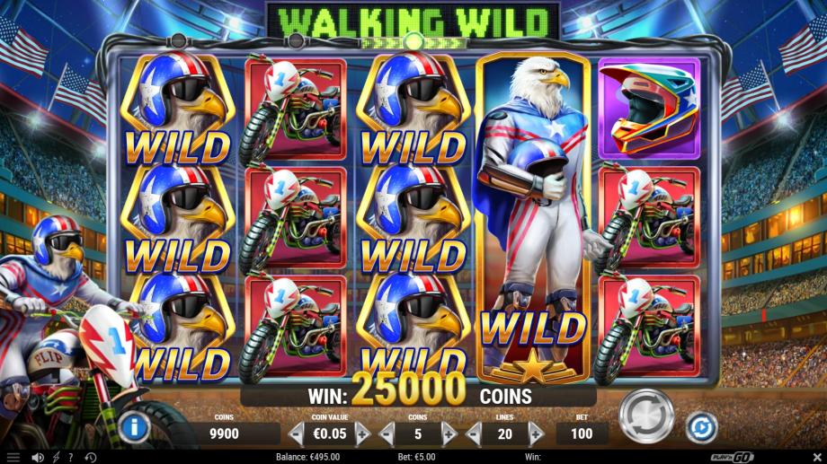 usa flip slot walking wild feature