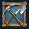 wild falls slot shovel and pickaxe symbol