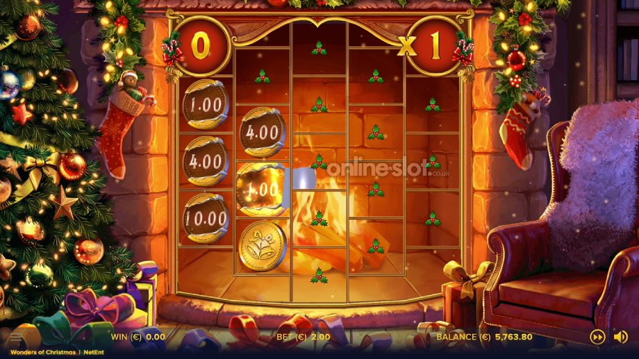 wonders of christmas slot free spins feature