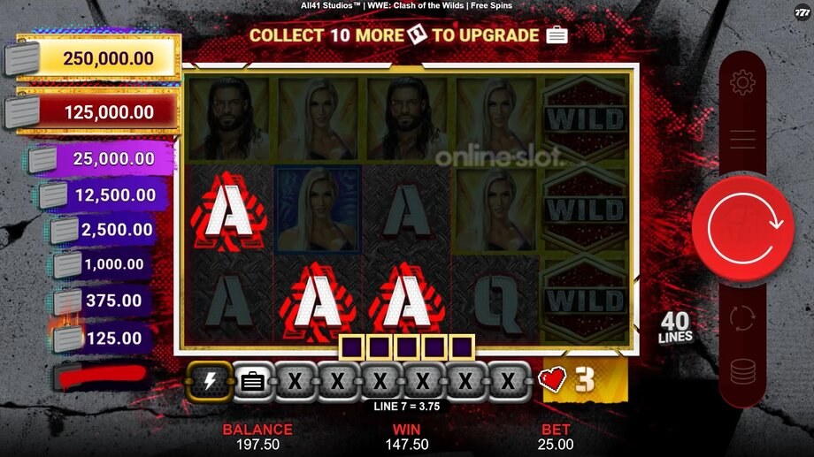 wwe clash of the wilds slot ladder match feature