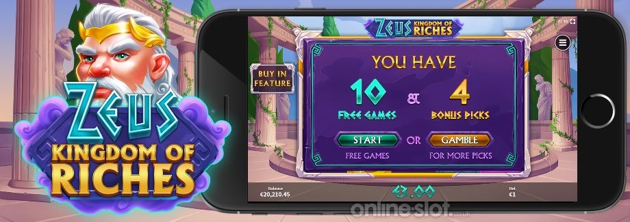 zeus kingdom of riches mobile slot