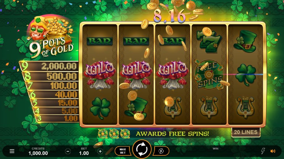 9 pots of gold slot base game