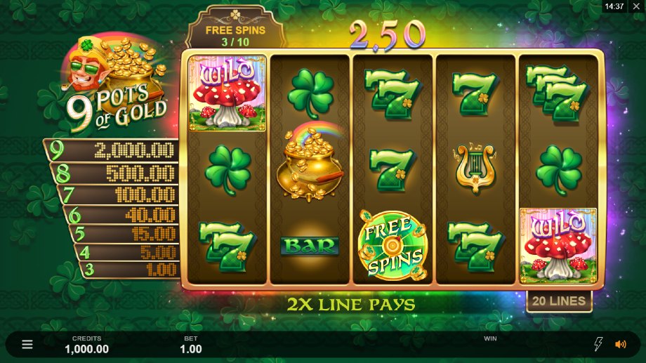 9 pots of gold slot free spins