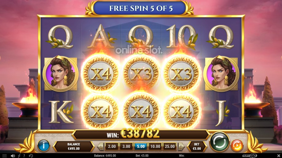 athena ascending slot free spins feature