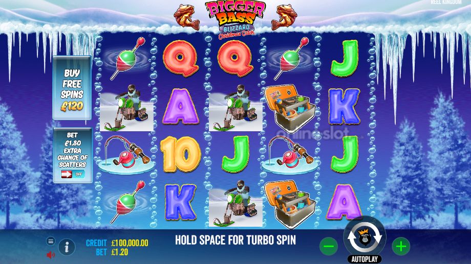 bigger bass blizzard christmas catch slot base game