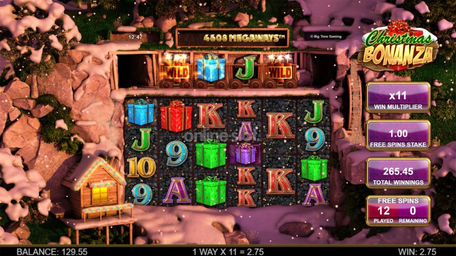 christmas bonanza megaways slot free spins feature