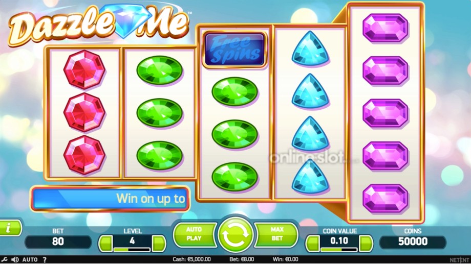dazzle me slot base game